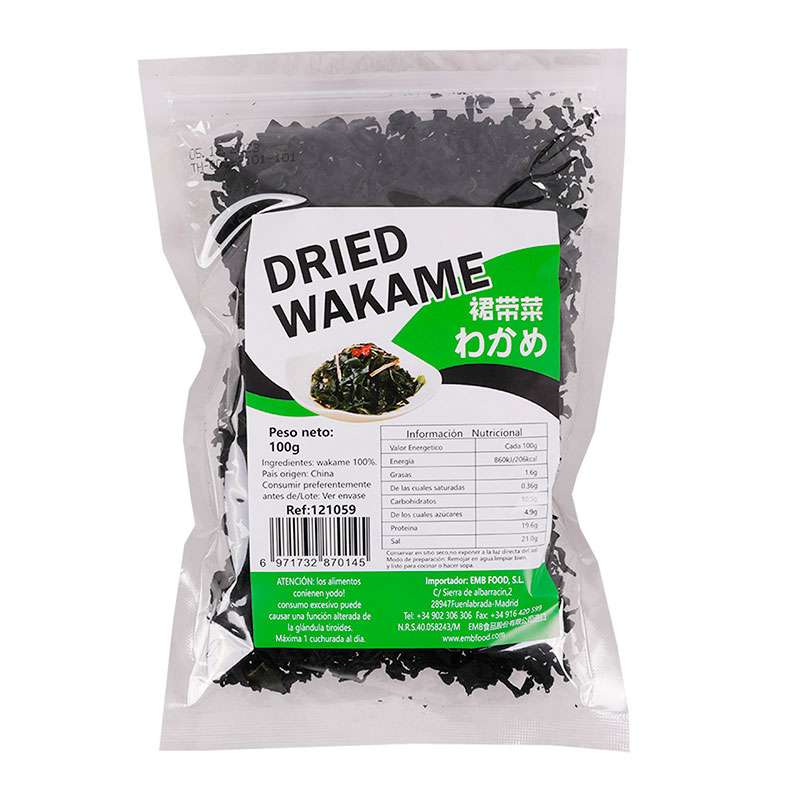 Alga wakame deshidratada - 100g - 