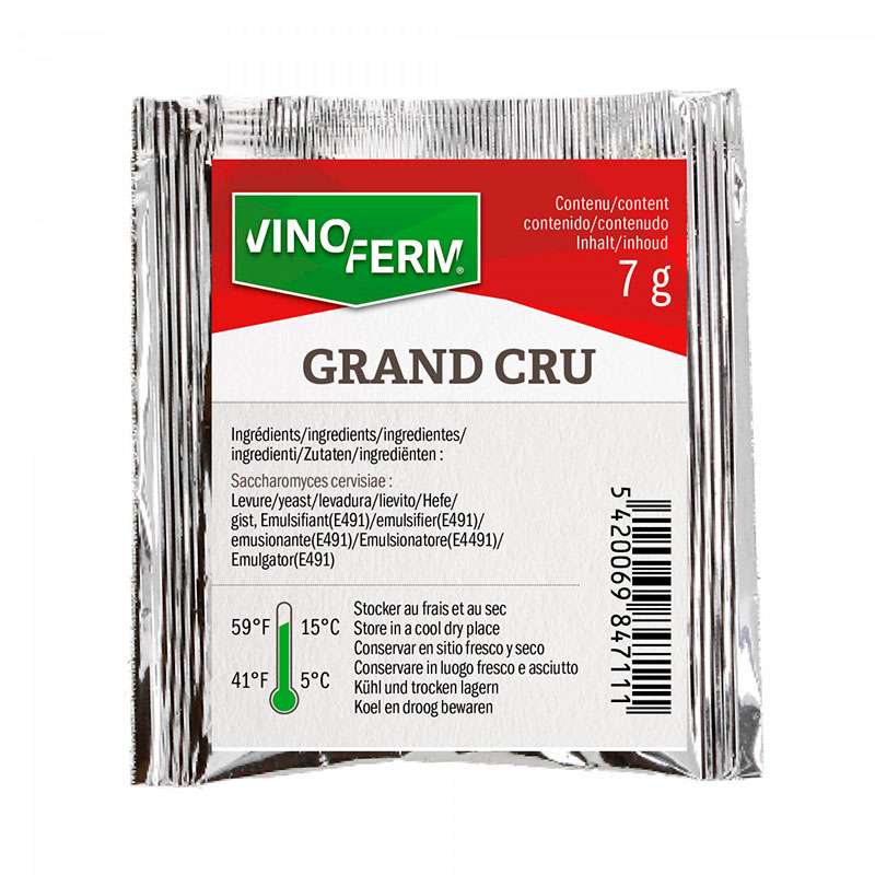 Levadura para vino Grand Cru - 7 g - Vinoferm