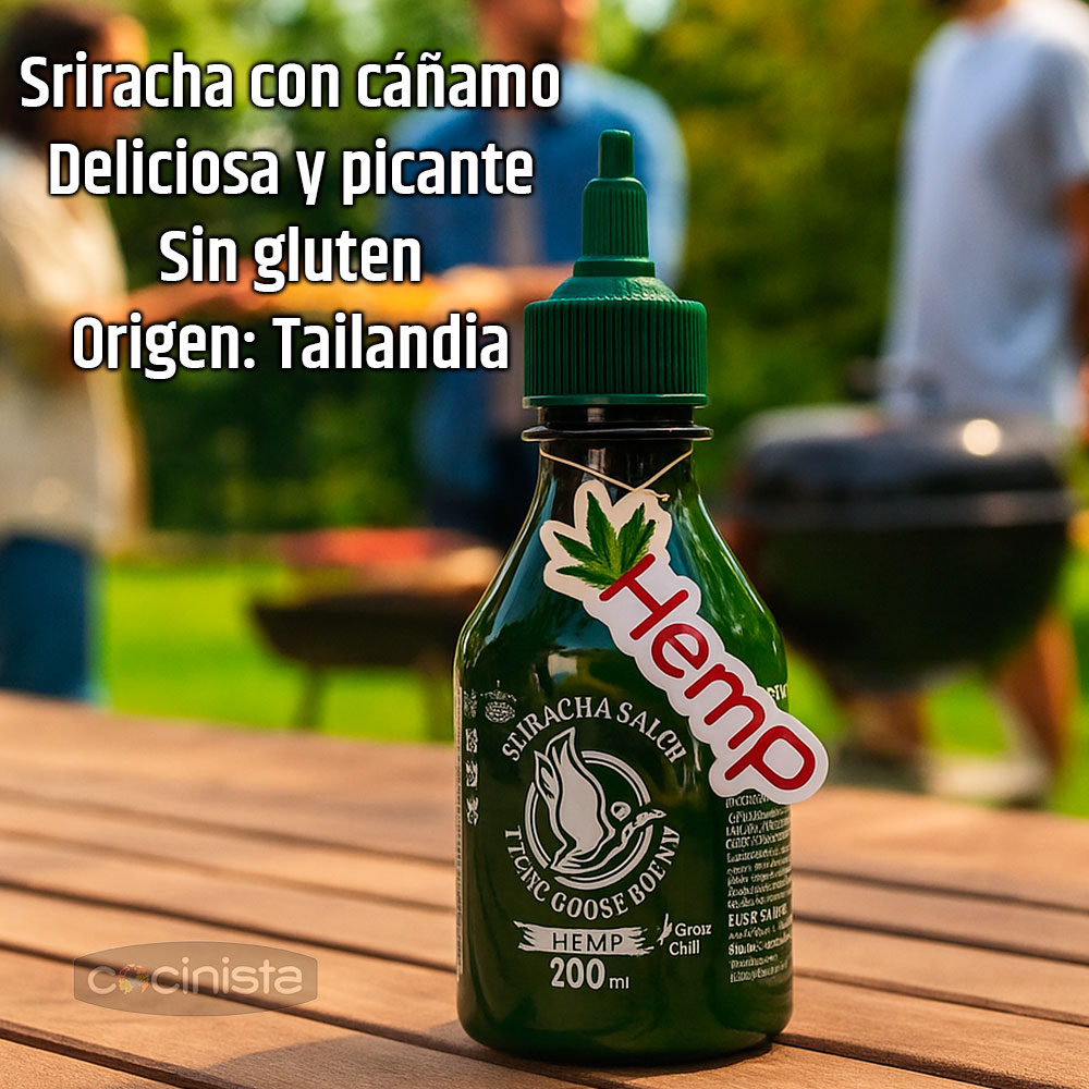 Salsa Sriracha verde con cáñamo - 200ml - Flying Goose