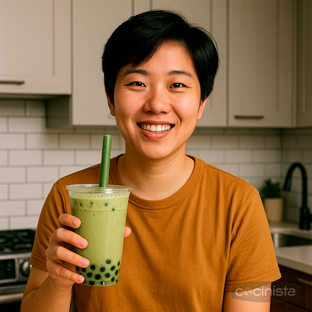 Kit Bubble Tea Matcha (Té de burbujas)  - 4 servicios - 