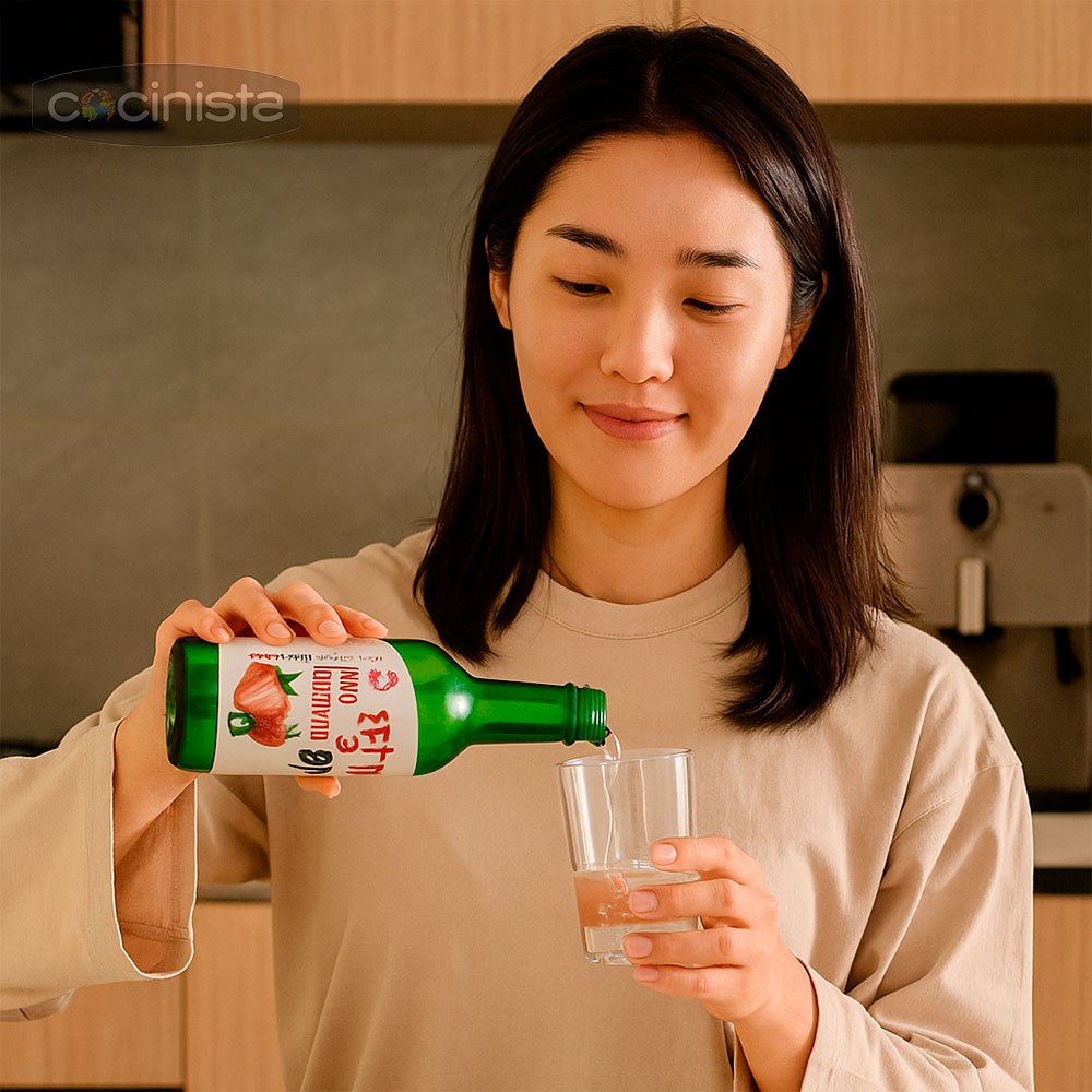 Soju coreano sabor fresa - 350 ml - Jinro