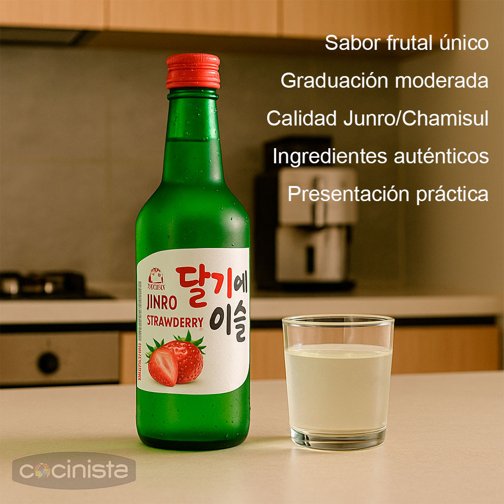 Soju coreano sabor fresa - 350 ml - Jinro