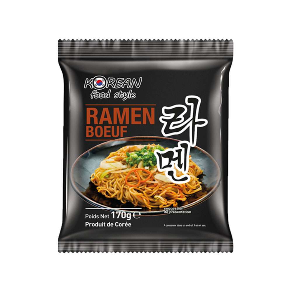 Ramen seco precocido sabor a carne - 170g - Korean Food Style