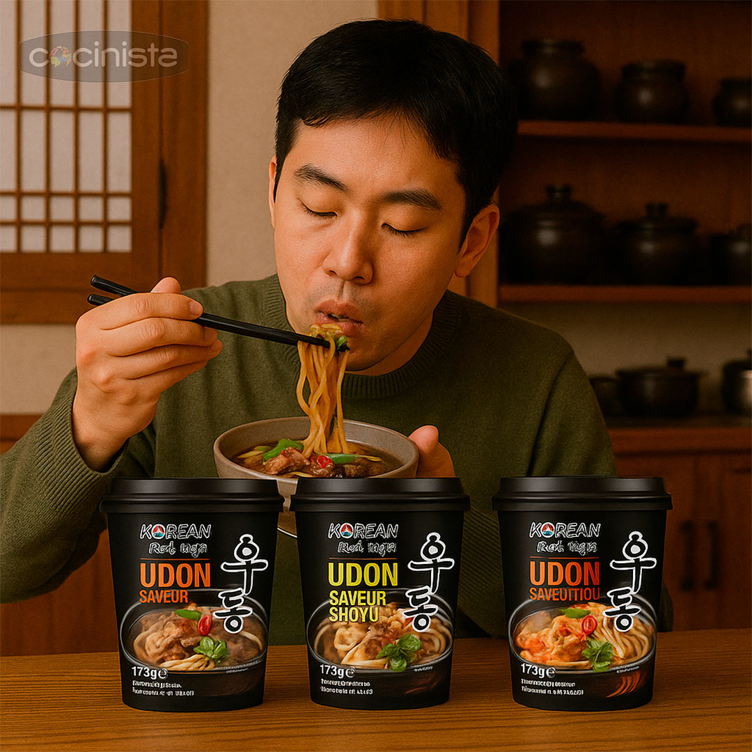 Fideos udon precocidos sabor a shoyu - 173g - Korean Food Style