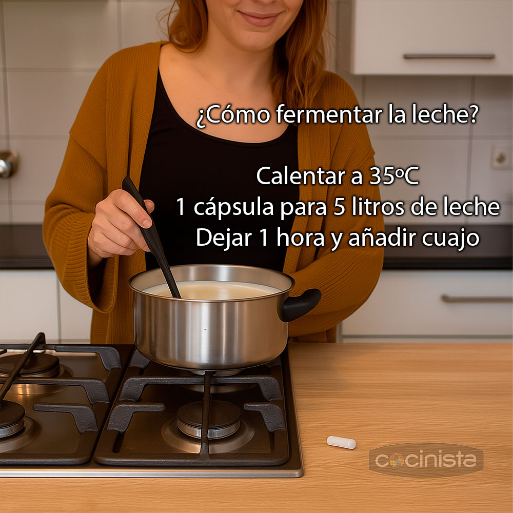 Fermentos mesófilos y termófilos para queso - 5 cápsulas - Genesis Laboratories