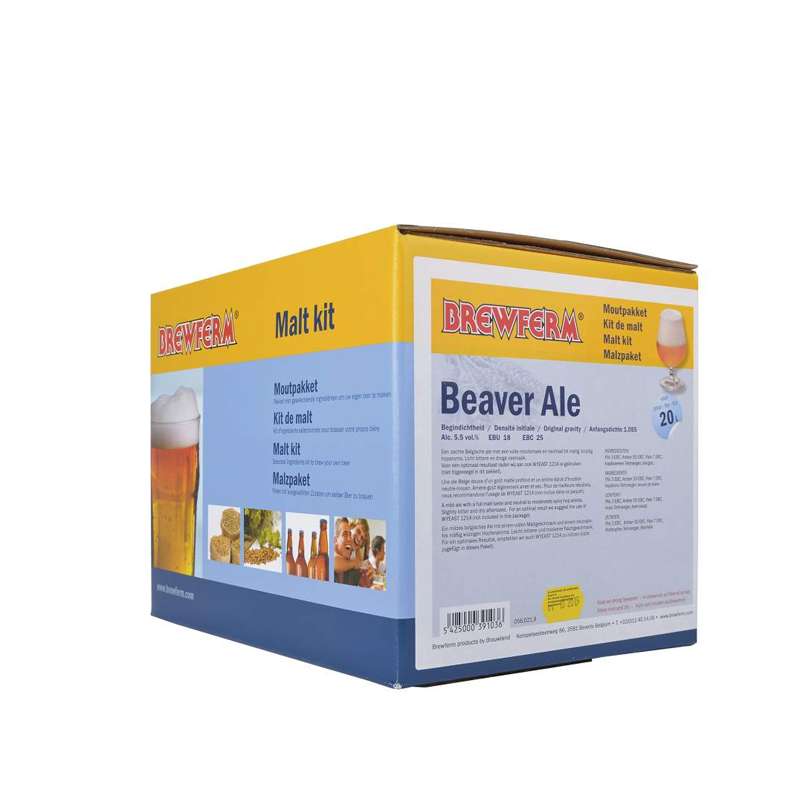 Kit cerveza Beaver Ale todo grano - 20 litros - Brewferm