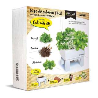 Kit de cultivo fácil 3 plantas culinarias