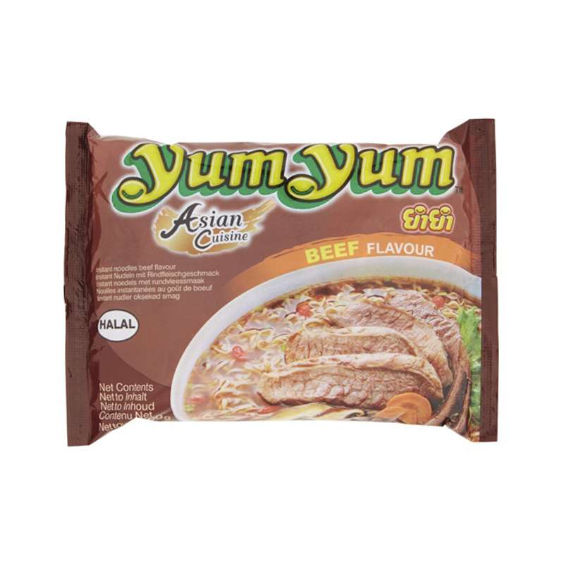 Noodles instantáneos sabor a carne - 60g - Pack 5 unidades - Yum Yum