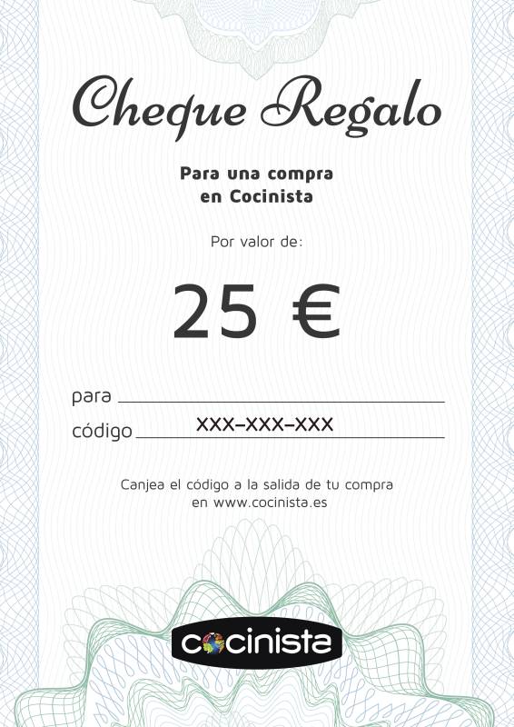 Cheque Cocinista - 25€ - Cocinista