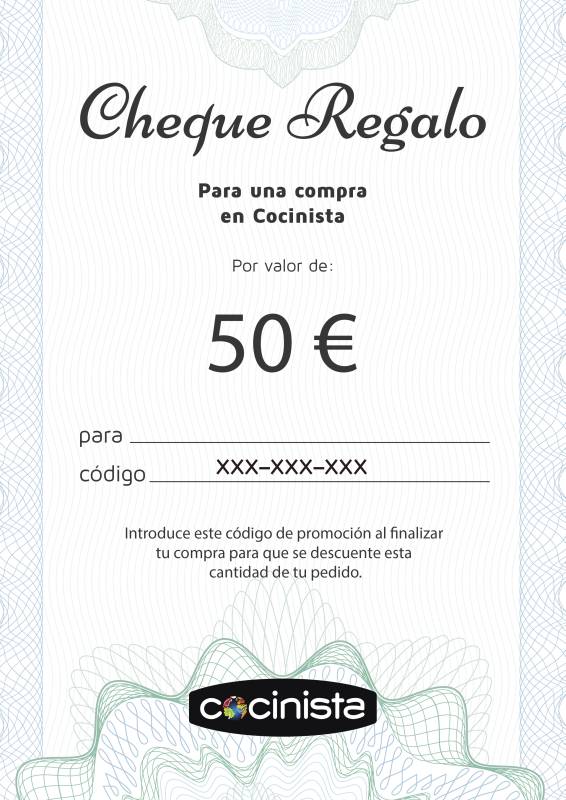 Cheque Cocinista - 50€ - Cocinista