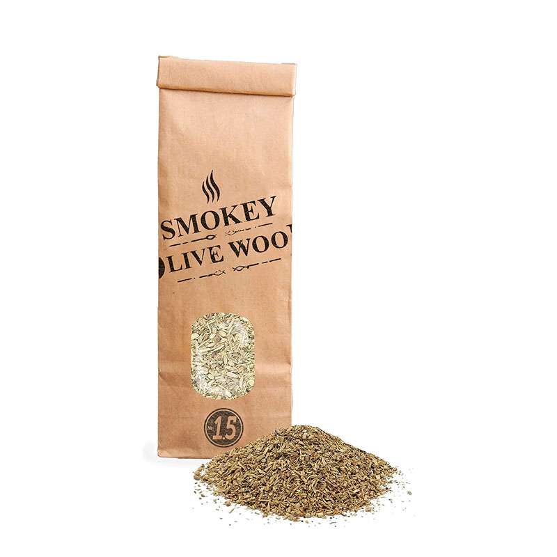 Serrín sin polvo de madera de olivo para ahumar - 300 ml - Smokey Olive Wood