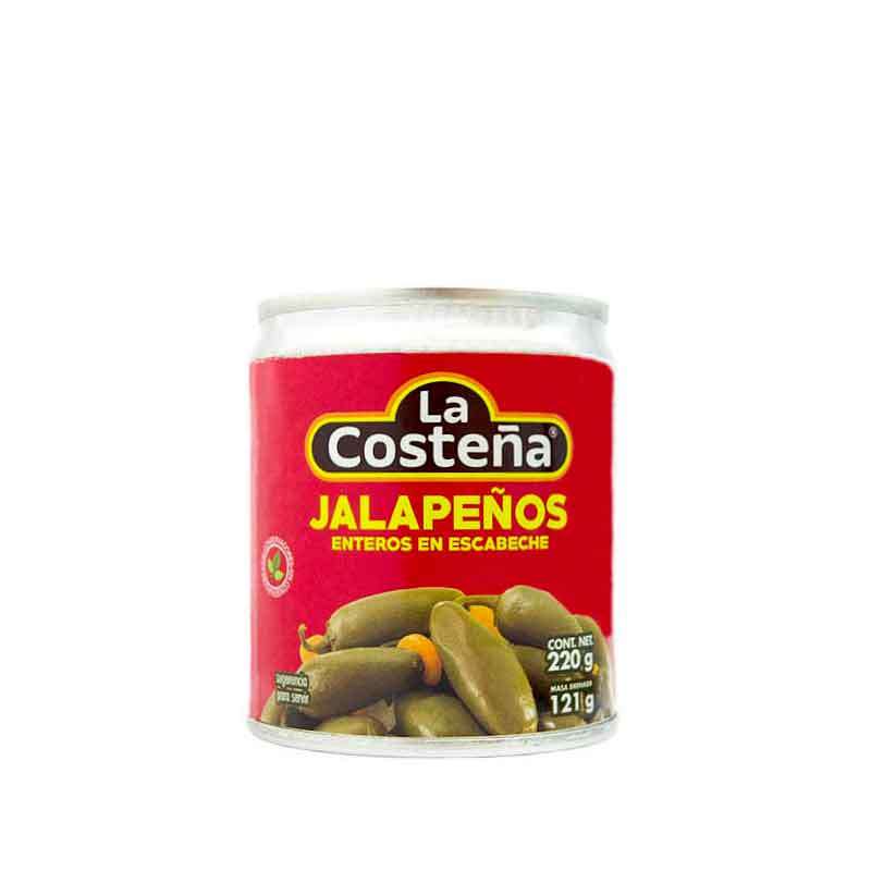 Chiles jalapeños enteros en escabeche - 220g - La Costeña