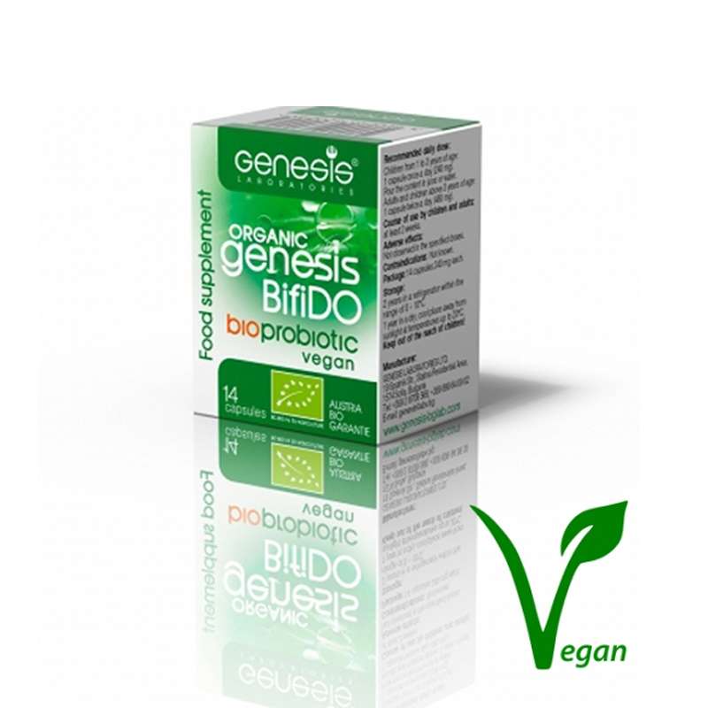 Probióticos Bífidus veganos - 14 cápsulas - Genesis Laboratories