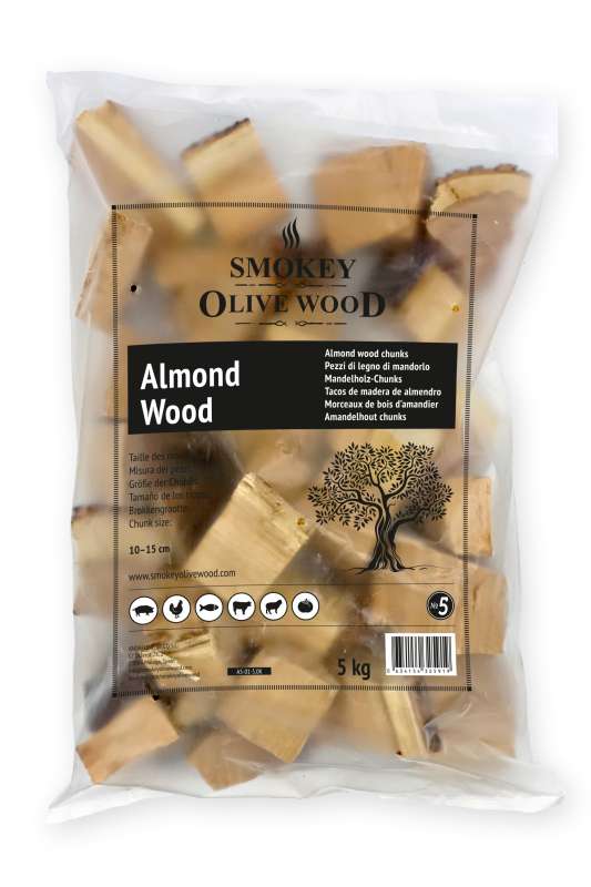 Tacos de madera de Almendro para ahumar - 5 Kg - Smokey Olive Wood