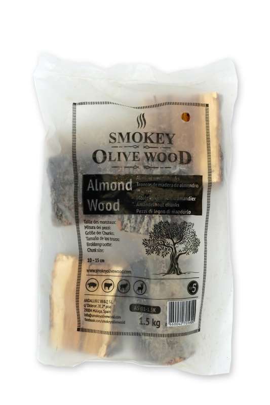 Tacos de madera de Almendro para ahumar - 1,5 Kg - Smokey Olive Wood