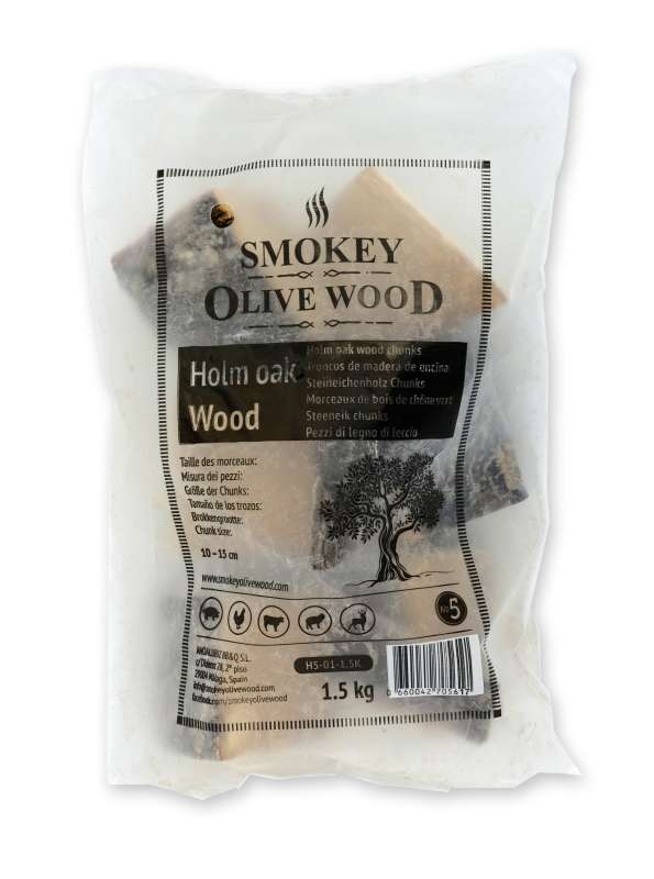 Tacos de madera de Encina para ahumar - 1,5 Kg - Smokey Olive Wood