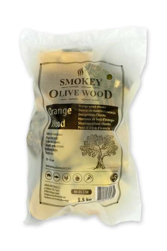 Tacos de madera de naranjo para ahumar - 1,5 Kg - Smokey Olive Wood