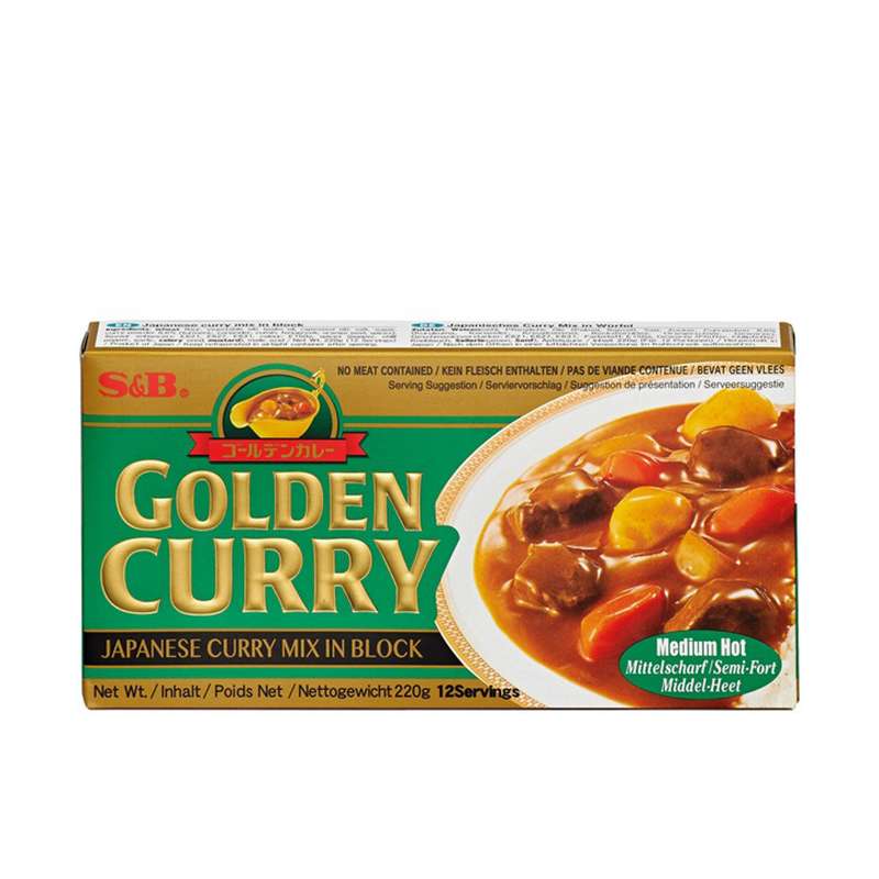 Pastillas de curry japonés medio picante - 220 g - S&B