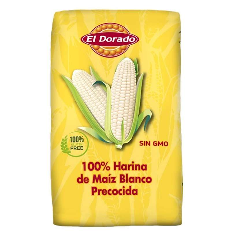 Harina precocida de maíz blanca - 1kg - El Dorado