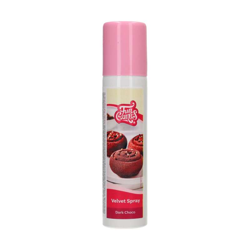 Spray efecto terciopelo chocolate oscuro - 100ml - FunCakes