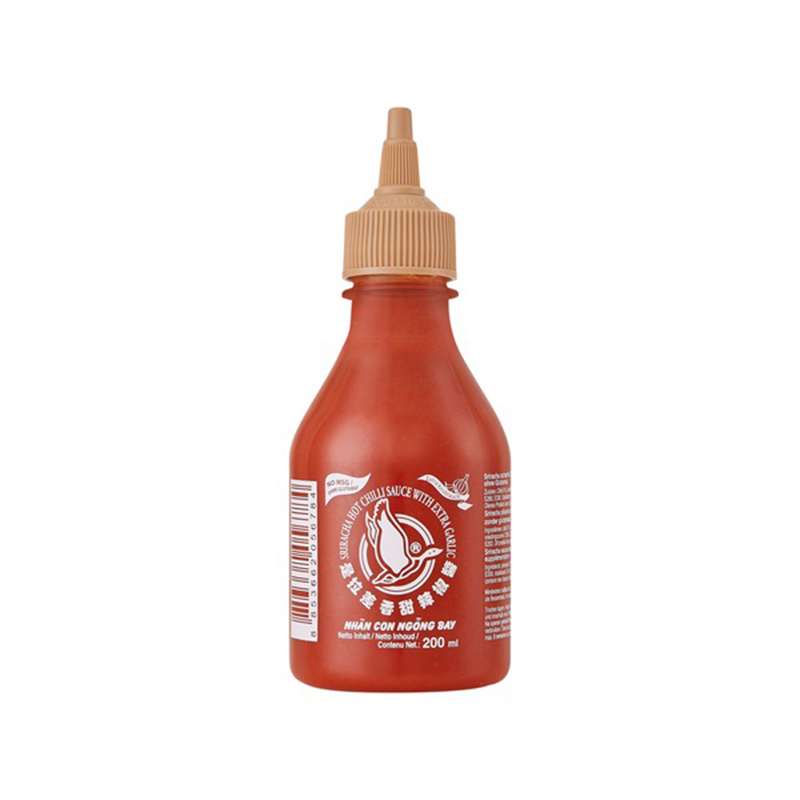 Salsa Sriracha extra Ajo sin Glutamato - 200 ml - Flying Goose