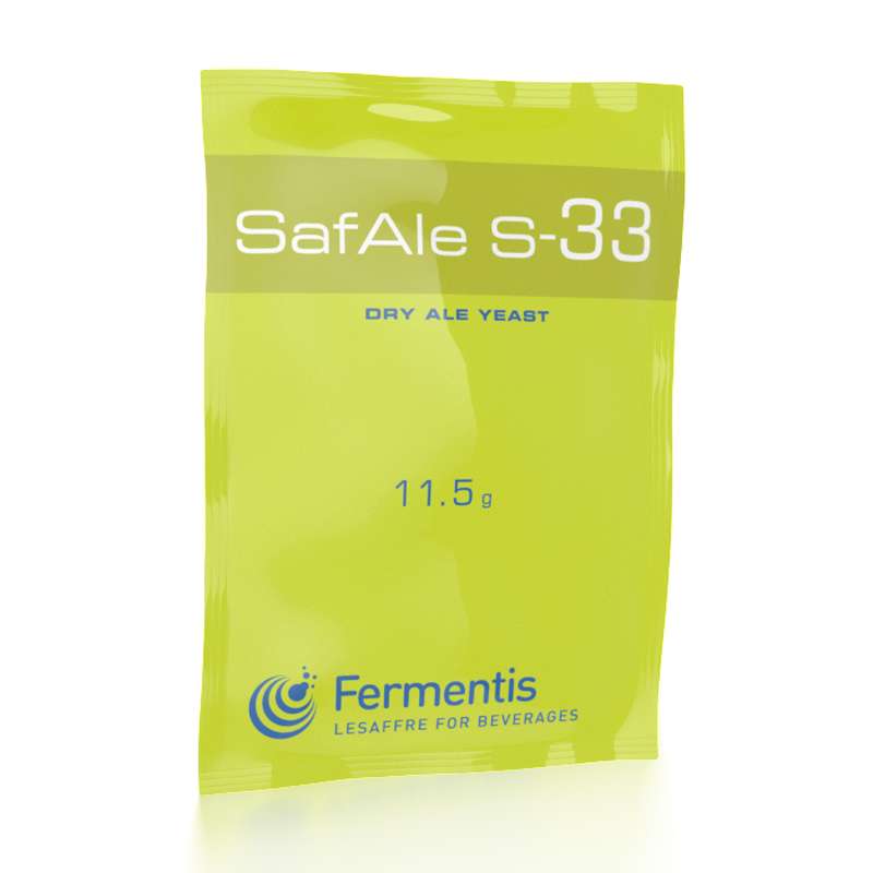Levadura para cerveza SafAle S-33 - Pack de 5 x 11,5g - Fermentis