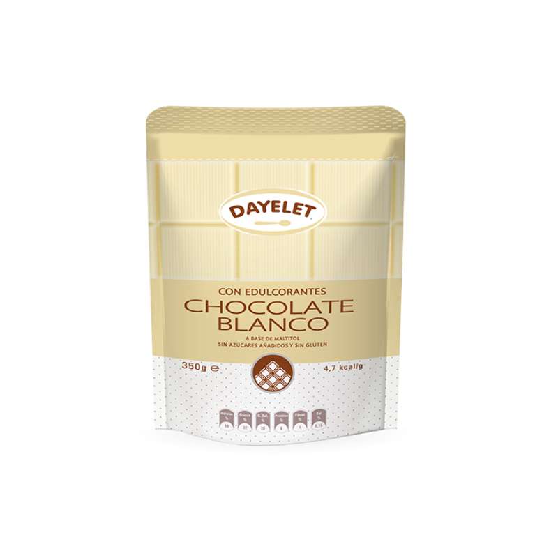 Chocolate blanco sin azúcar - 350g - Dayelet