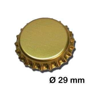 Chapas de 29 mm doradas - 100 uds