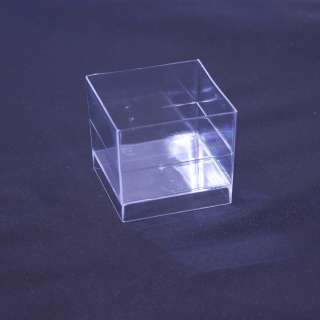 Vasito cubo plástico transparente - 15 uds