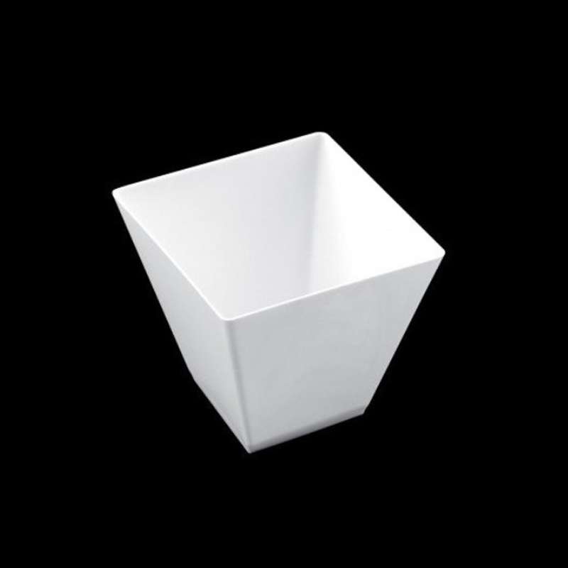 Vasitos pirámide plástico blanco - 25 uds - Goldplast