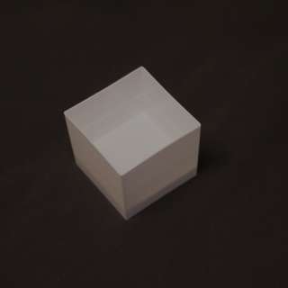 Vasito cubo plástico blanco - 15 uds