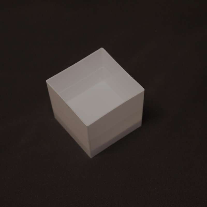 Vasito cubo plástico blanco - 15 uds - Goldplast