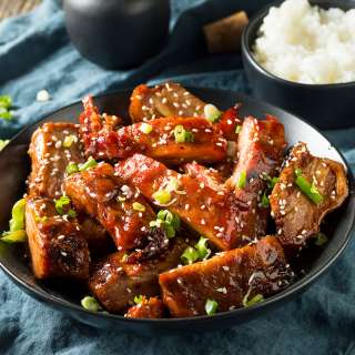 Costillas de cerdo asadas