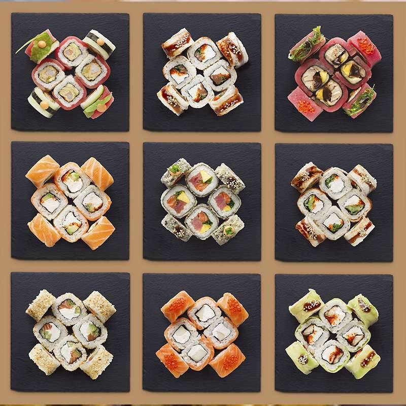Distintas recetas de rollitos de sushi (makis)